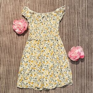 Charming Yellow Floral Kids Dress